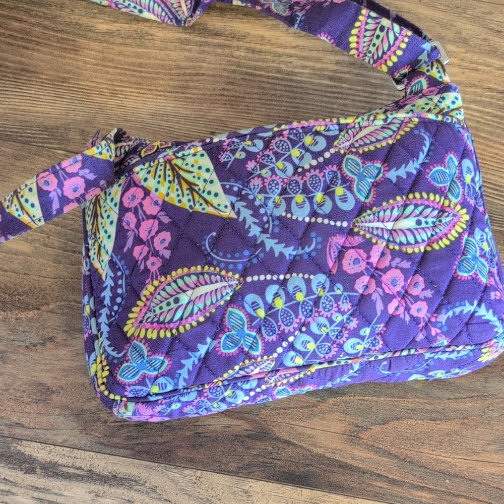 Vera Bradley Batik Leaves Adjustable Crossbody Hipster Bag M547 - Picture 7 of 9